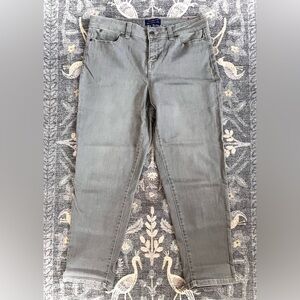 Talbots Simply flattering five pocket gray wash denim jeans